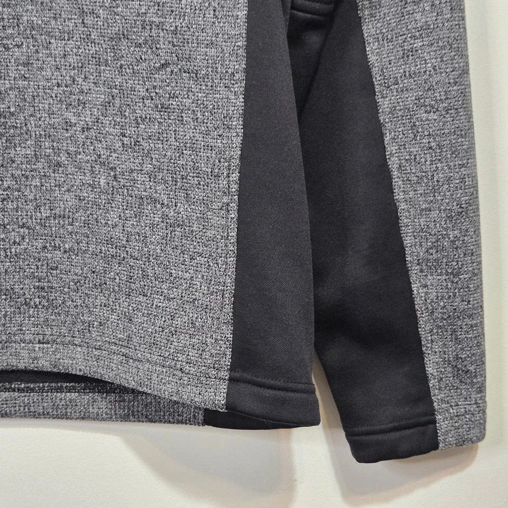 Spyder Men's Gray Black 1/4 Zip Pullover Fleece Jacket Size L